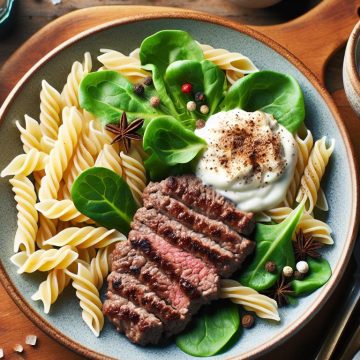 image-48 Steak Haché de Bœuf aux Pâtes et Mâche