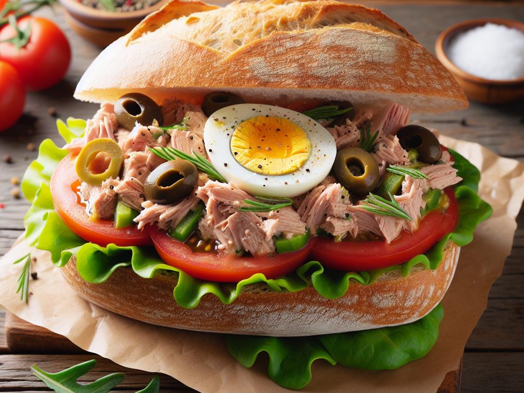 image-55 Pan Bagnat Méditerranéen au Thon et Œuf