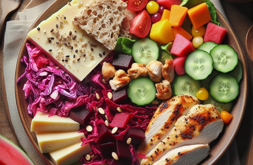 Délice de Poulet et Salade Colorée