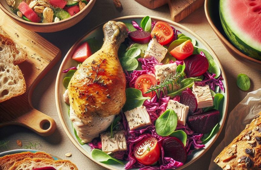Délice de Poulet Provençal et Salade Croquante