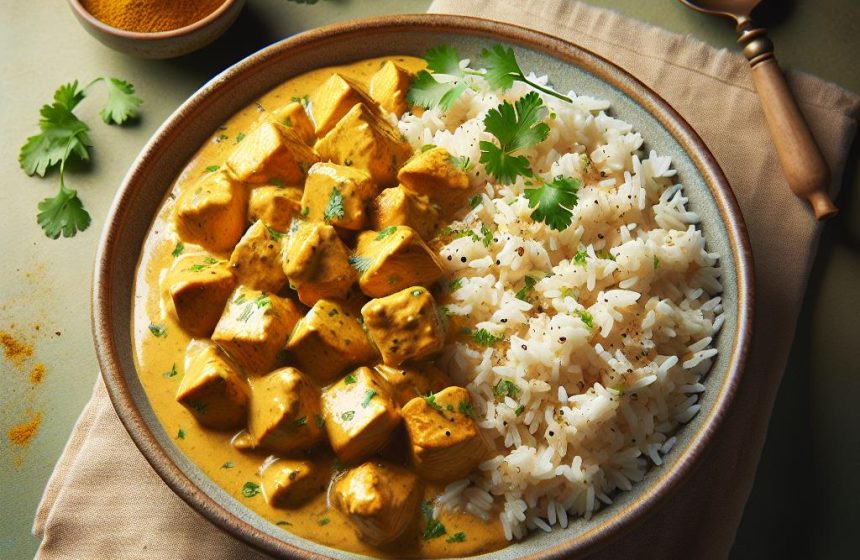 Poulet au Curry et Lait de Coco avec Duo de Riz
