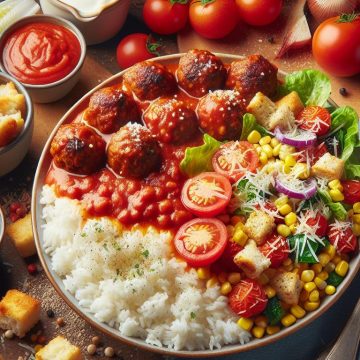 image-60 Boulettes de Viande à la Sauce Tomate et Salade Gourmande