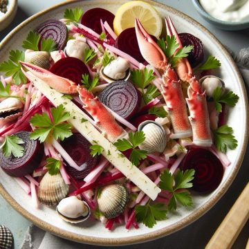 Salade de Betterave et Crustacés aux Bâtonnets de Crabe