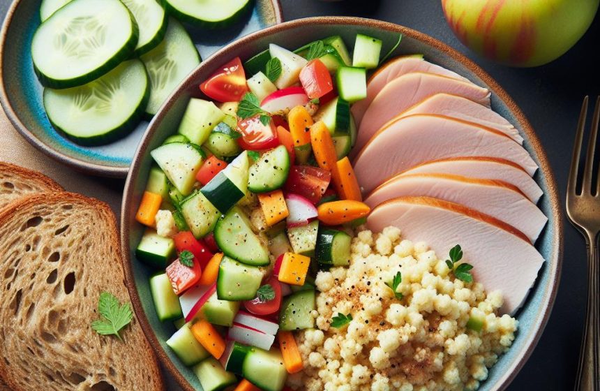 Salade de Couscous aux Légumes et Blanc de Dinde