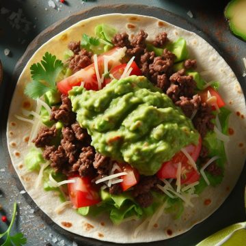 Taco Savoureux et Équilibré au Guacamole