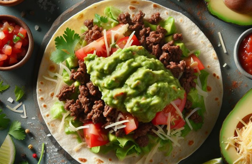 Taco Savoureux et Équilibré au Guacamole