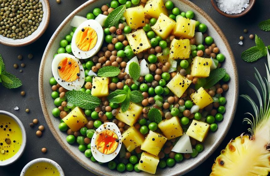 Salade Énergisante aux Lentilles et Ananas