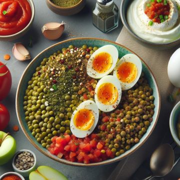 Délice de Lentilles aux Œufs et Tartare d&rsquo;Ail et Fines Herbes