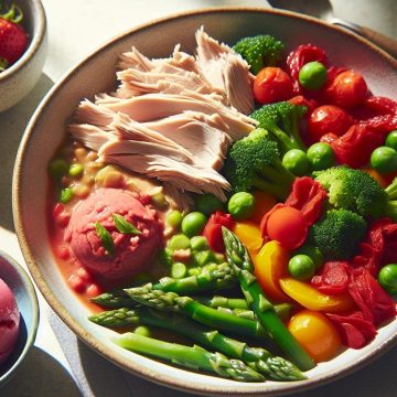 Ragoût de Dindonneau aux Légumes et Sorbet Framboise