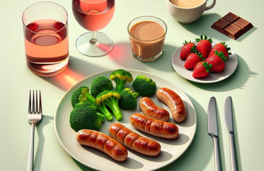 Délice de Chipolatas à la Dinde et Brocolis avec Douceur de Fraises