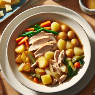 Ragoût de Dindonneau Savoureux et Fromage Blanc Vanillé