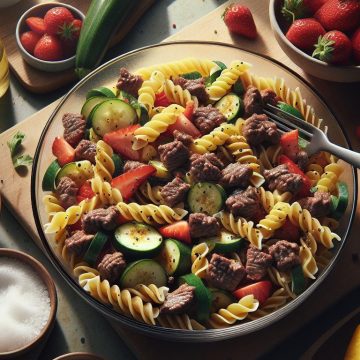 Pâtes Gourmandes au Steak Haché et Légumes