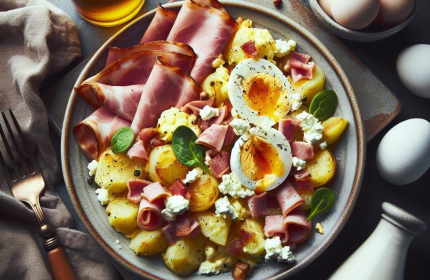 Délice de Brouillade au Jambon et Fromage de Chèvre