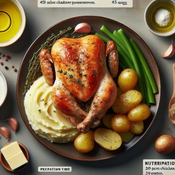 image-2 Coquelet Rôti avec Purée de Pommes de Terre