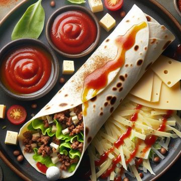 Tortilla Gourmande à la Viande Hachée et Fromage