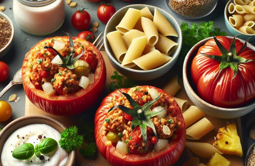 Tomates Farcies Gourmandes et Pâtes Savoureuses