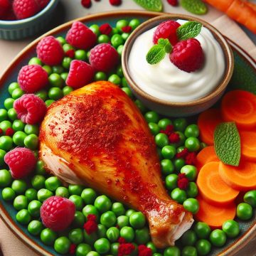 Délice de Poulet au Paprika avec Petits Pois et Carottes