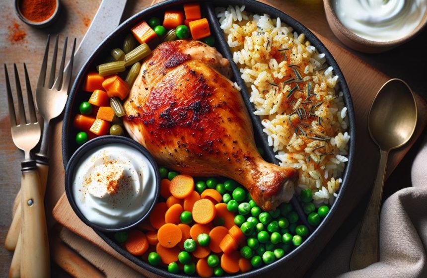 Cuisses de Poulet au Paprika et Riz Printanier