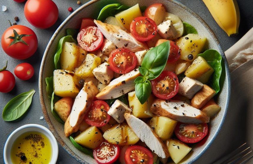 Salade Gourmande de Pommes de Terre, Tomates et Poulet