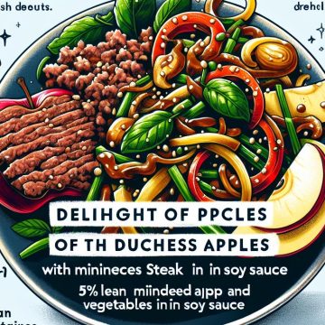 Délice de Pommes Duchesse au Steak Haché et Légumes à la Sauce Soja