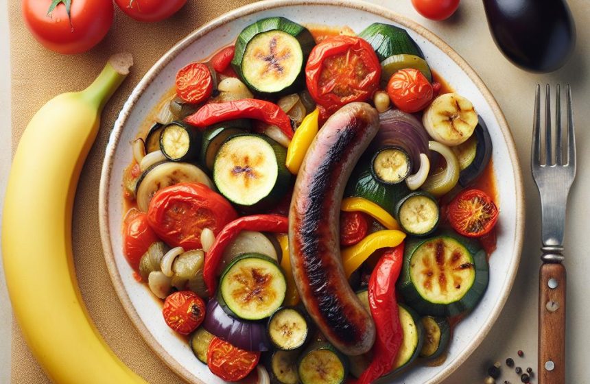 Saucisse de Dinde à la Ratatouille Maison et Banane