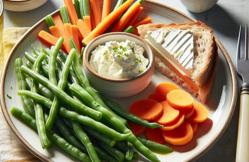 Délice de Légumes Croquants et Fromage Blanc Crémeux