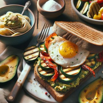 image-55 Sandwich Gourmet Œuf et Légumes Grillés