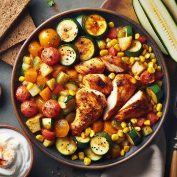 Évasion Culinaires au Poulet Épicé et Légumes