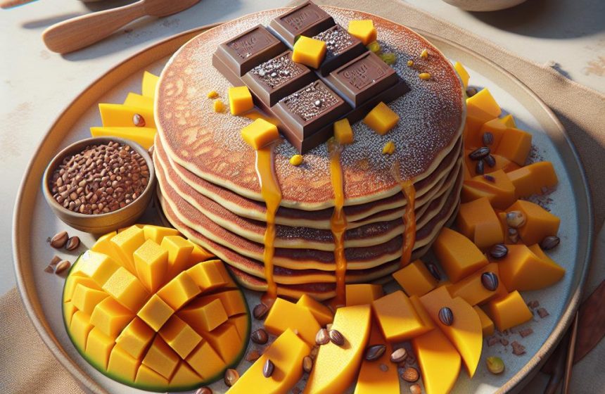 Pancakes Gourmands à la Mangue et Chocolat